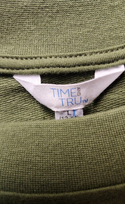 NWT Time and Tru Women's Size L Green Long Sleeve Top