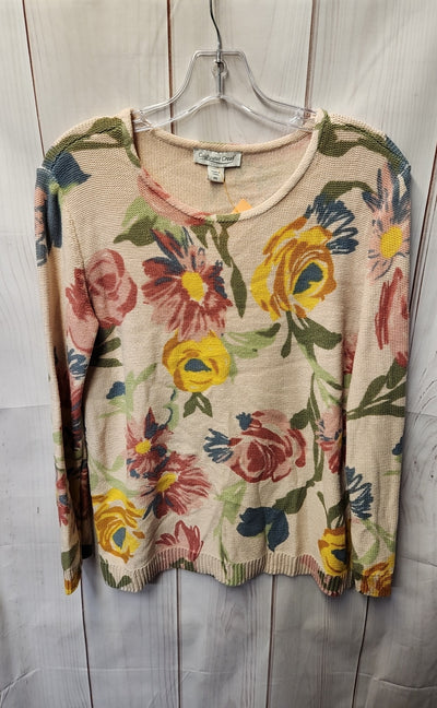 Coldwater Creek Women's Size XS Beige Floral Sweater