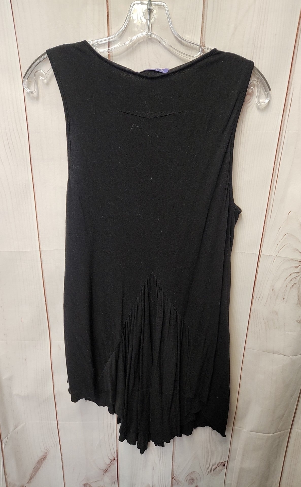 Vivienne Tam Women's Size L Petite Black Sleeveless Tunic Top