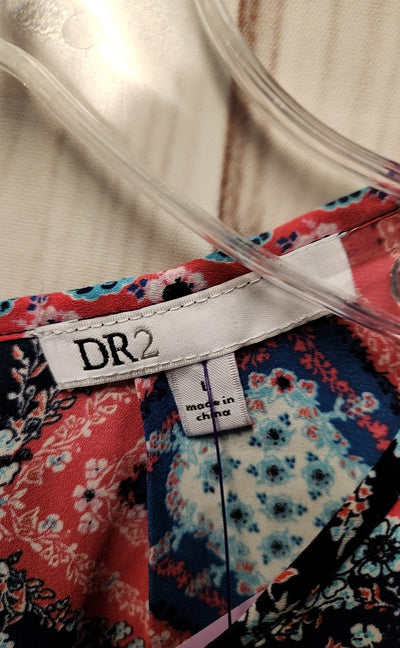Dr2 Women's Size L Blue & Pink Sleeveless Top