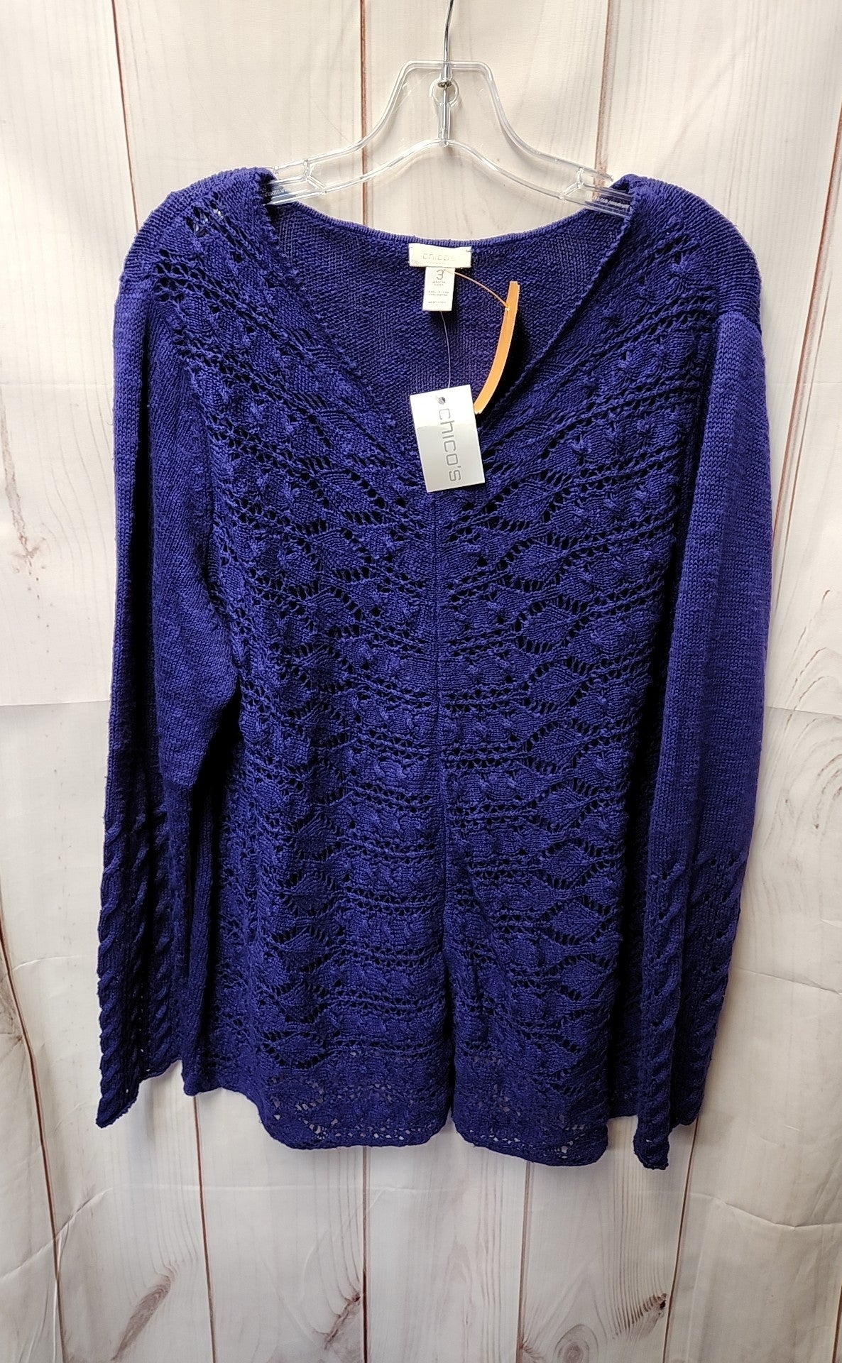NWT Chico's Women's Size 3 = US XL Purple Sweater