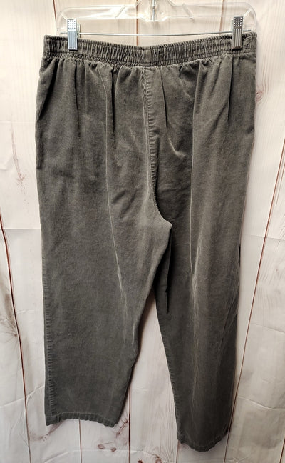 Appleseed's Women's Size 12 Petite Gray Corduroy Pants