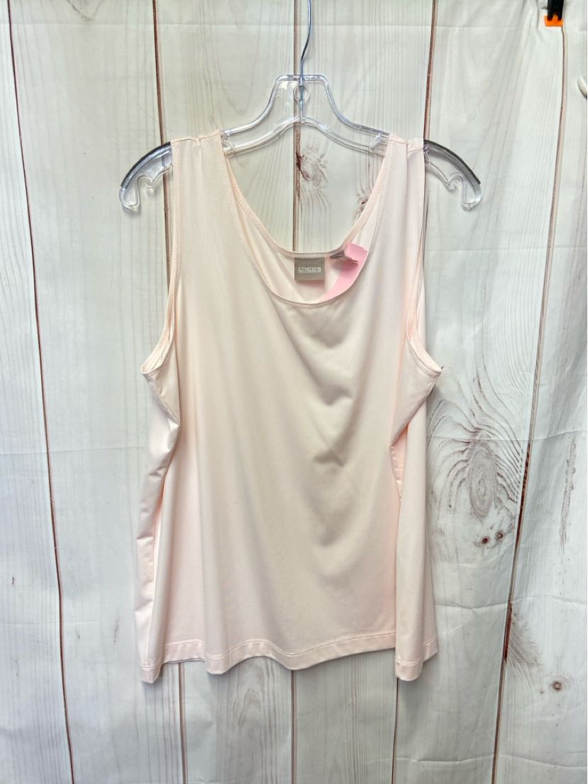 Chico's Women's Size 3 = US XL Pale Pink Sleeveless Top