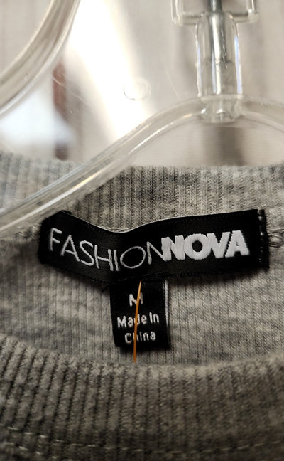 Fashion Nova Women's Size M Gray Sleeveless Top