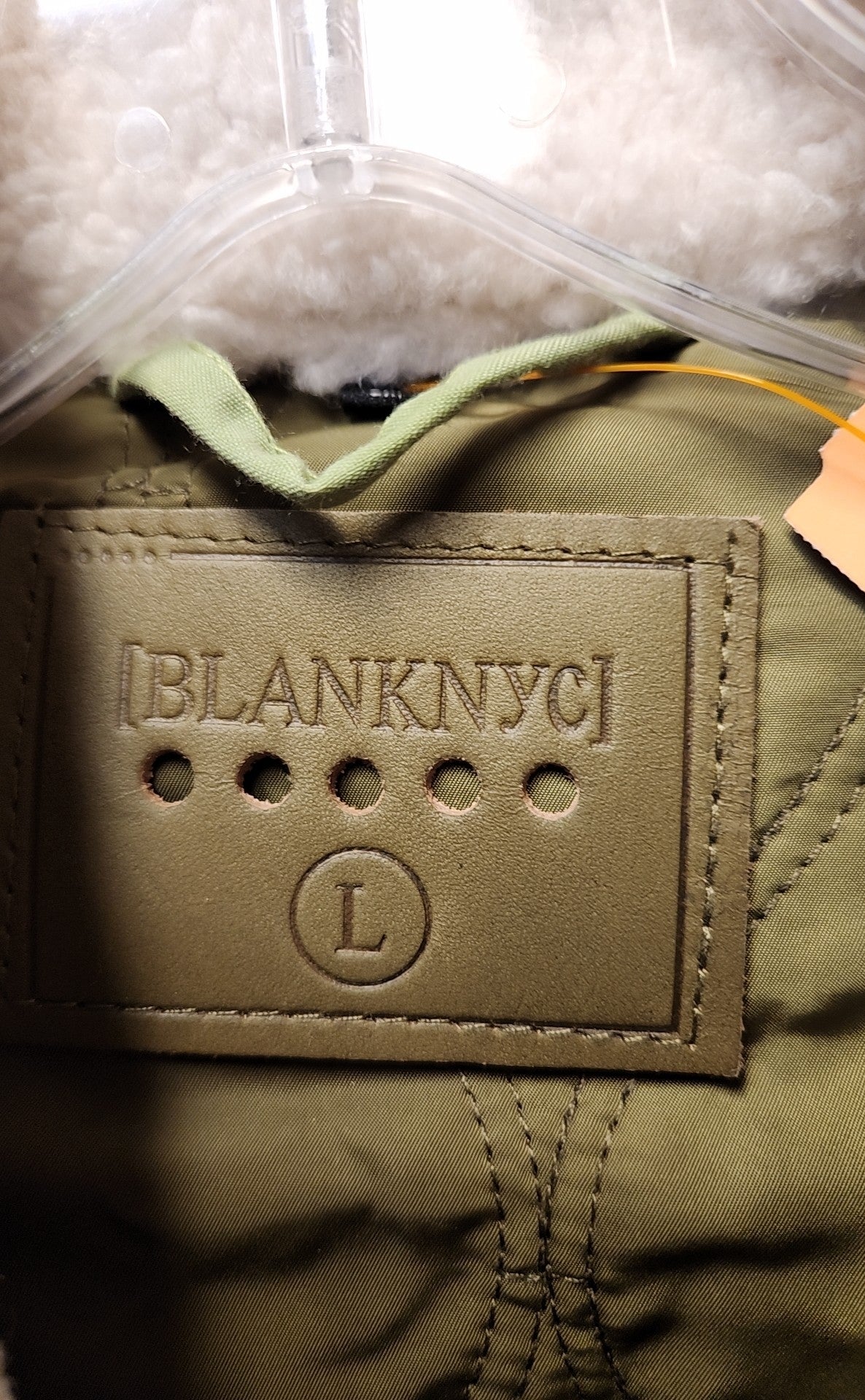 Blank NYC Women's Size L White & Green Jacket