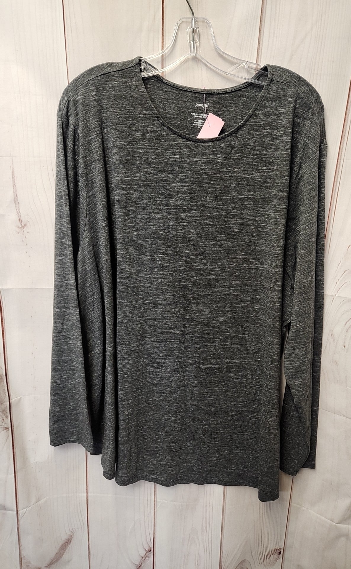 Pure Jill Women's Size 4X Gray Long Sleeve Top