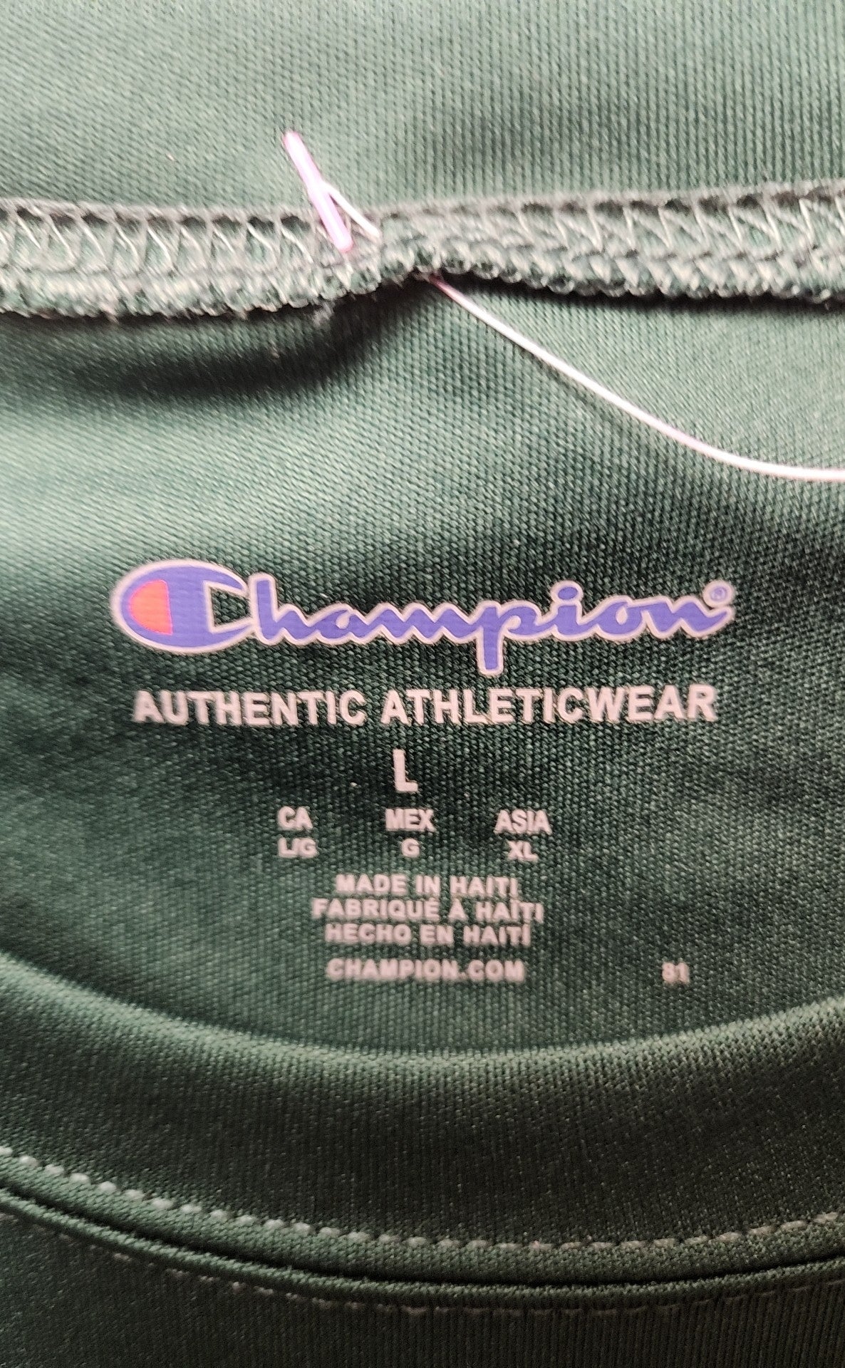 Champion Men's Size L Green Shirt