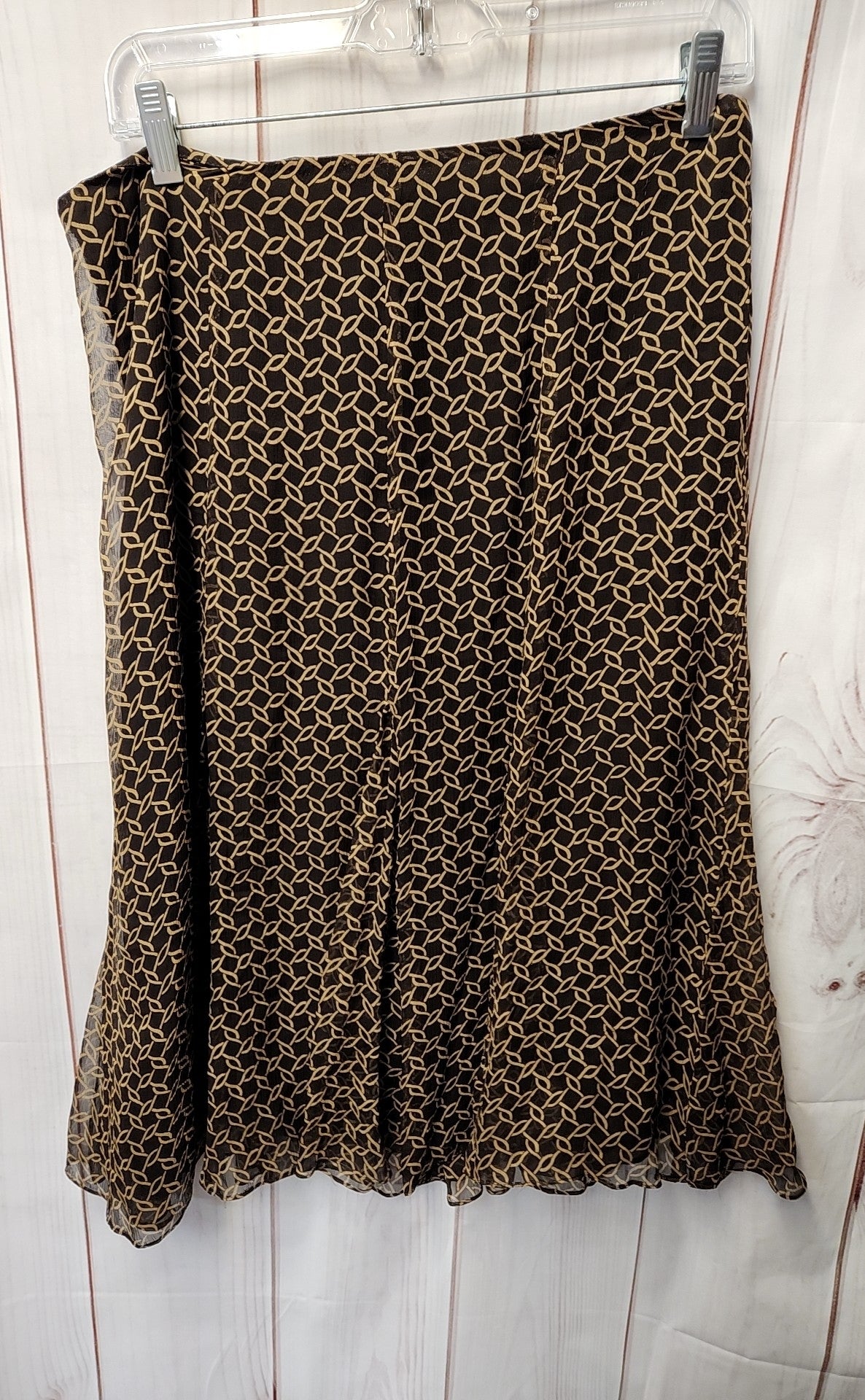 Anne Klein Women's Size 10 Brown Silk Skirt