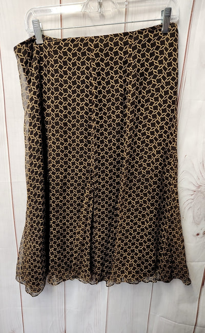 Anne Klein Women's Size 10 Brown Silk Skirt