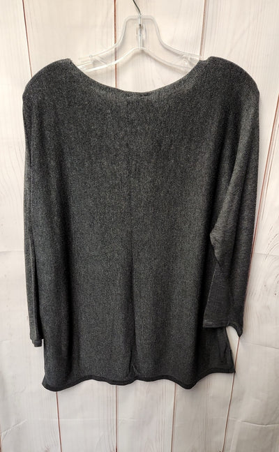 Chico's Women's Size 2 = US L Gray Beaded Sweater
