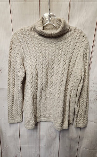 J Jill Women's Size M Petite Beige Sweater
