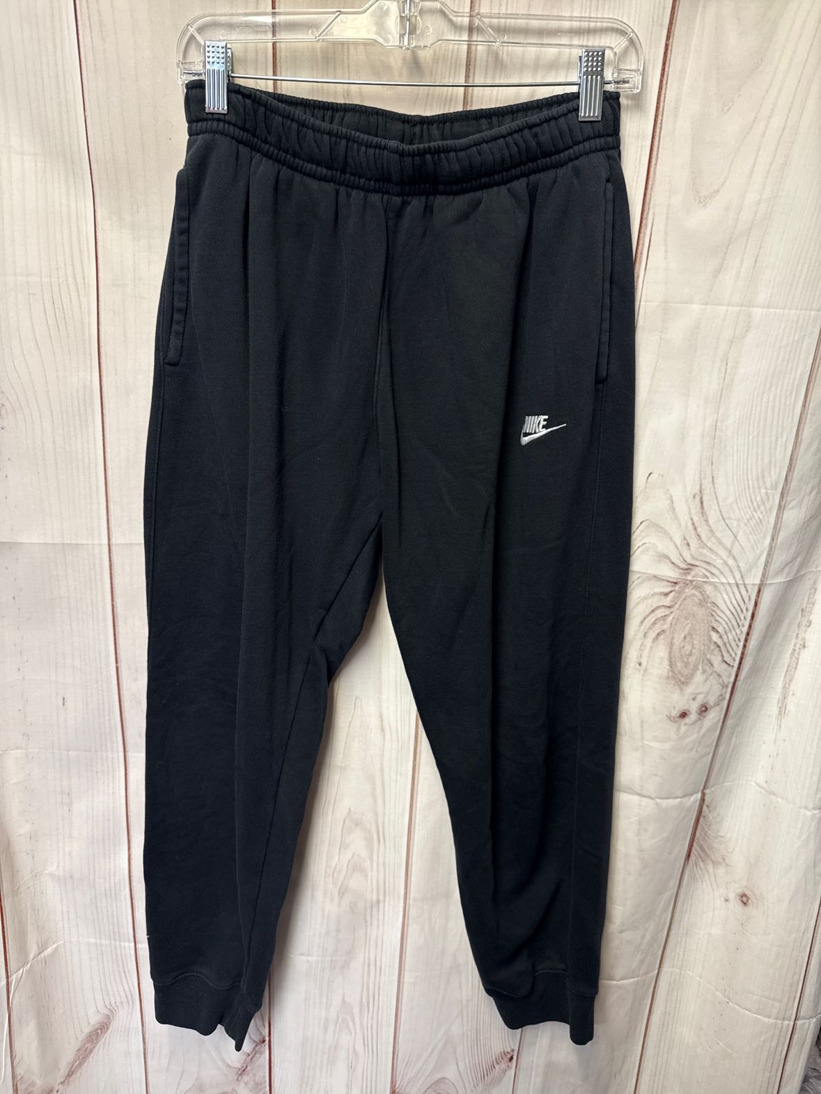 Nike Men's Size M Black Club Fleece Jogger Sweatpants Bv2671 Elastic Waist Back
