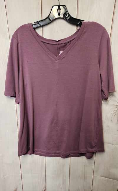 D & Co Women's Size S Purple Short Sleeve Top