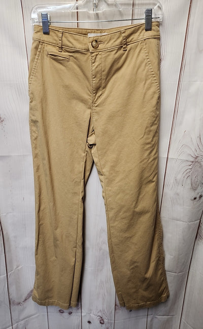 Loft Women's Size 2 Tan Pants The Monroe Wide Leg Curvy