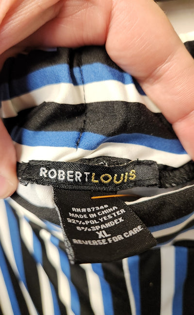 Robert Louis Women's Size XL Black & Blue Pants