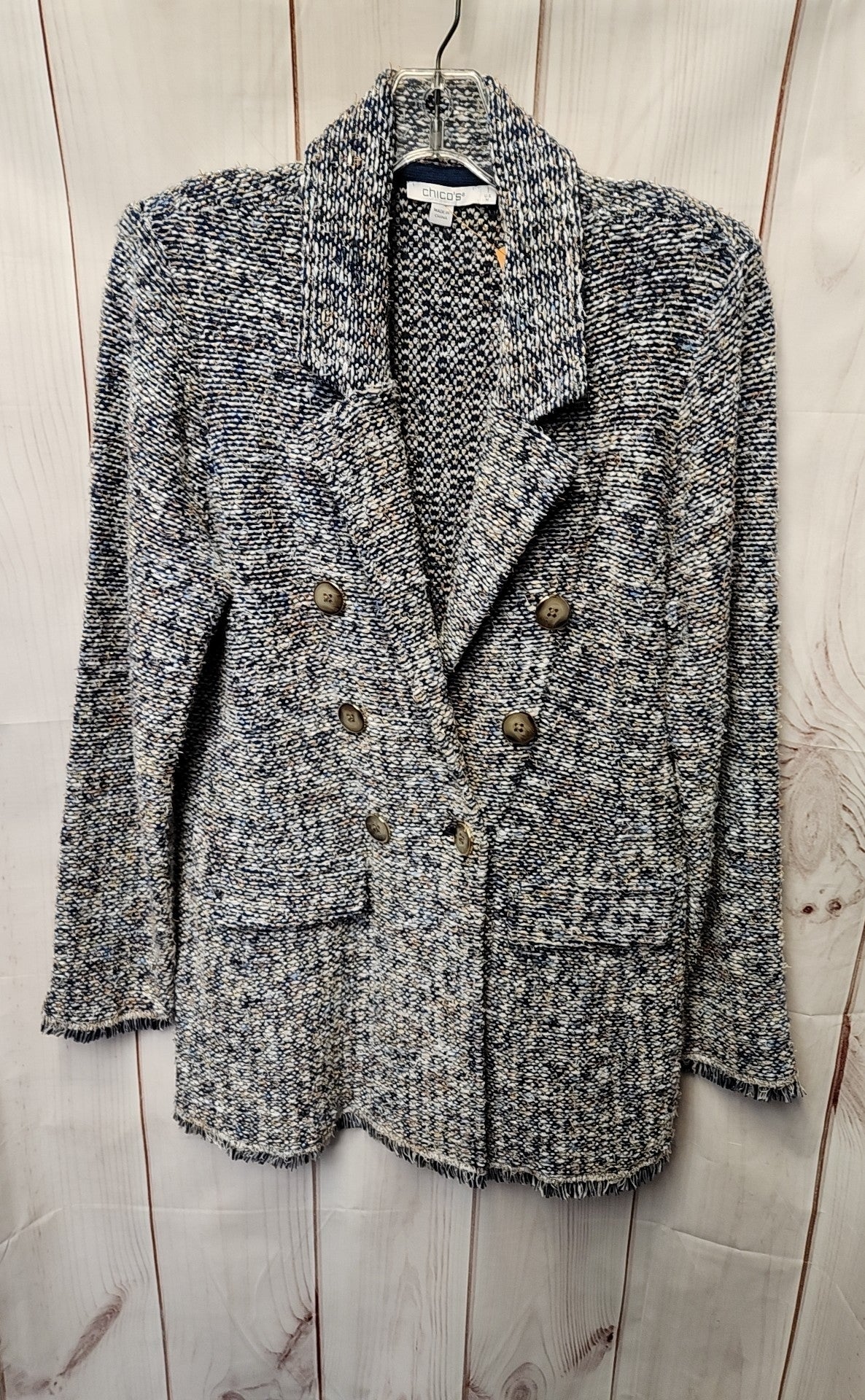Chico's Women's Size 1 = US M Blue Cardigan