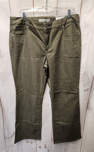 Chico's Women's Size 3 = US 16 Gray Jeans Barely Flare