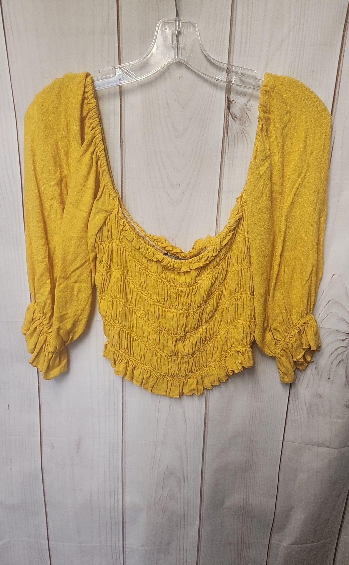 Urban Outfitters Women's Size S Yellow 3/4 Sleeve Top