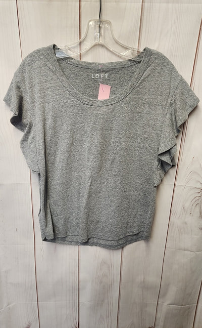 Loft Women's Size M Gray Short Sleeve Top