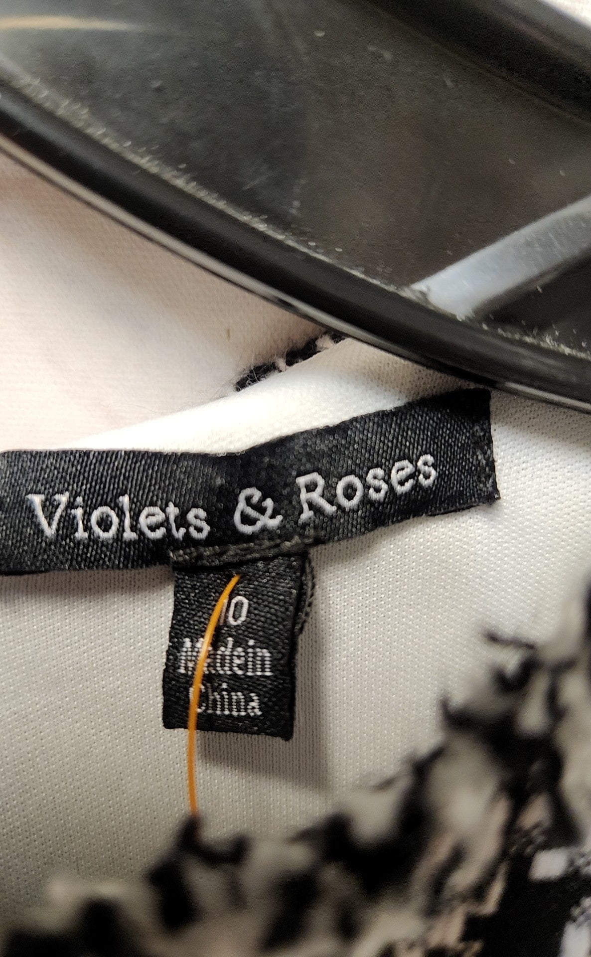 Violet & Rose Women's Size 10 White & Black Dress
