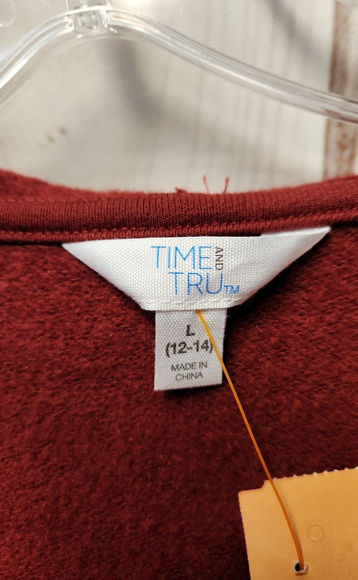 Time and Tru Women's Size L Red Sweatshirt