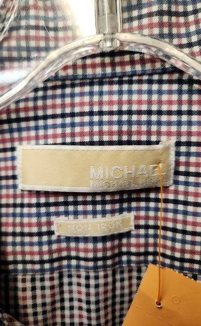 Michael Kors Men's Size XL Navy & Pink Shirt