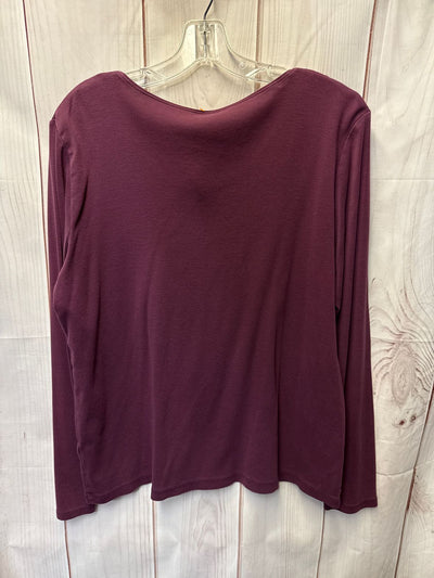 J Jill Women's Size XL Purple Long Sleeve Top