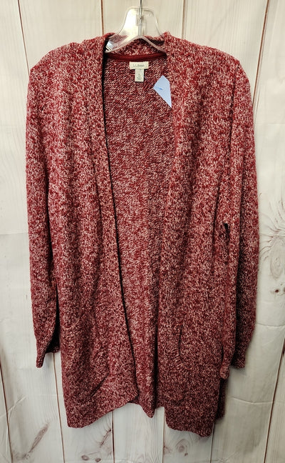 LL Bean Women's Size XL Red Cardigan