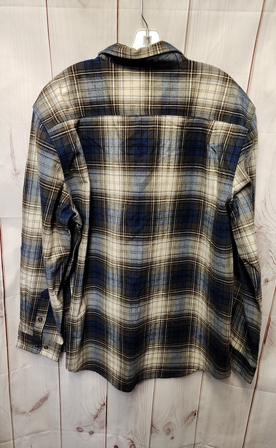 NWT Carhartt Men's Size XL Blue & Tan Shirt
