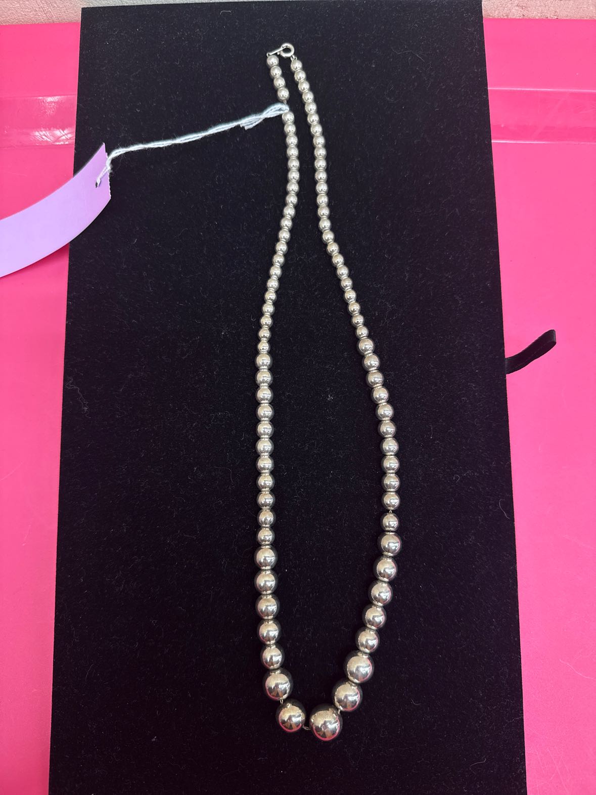 Silver Beaded Necklace