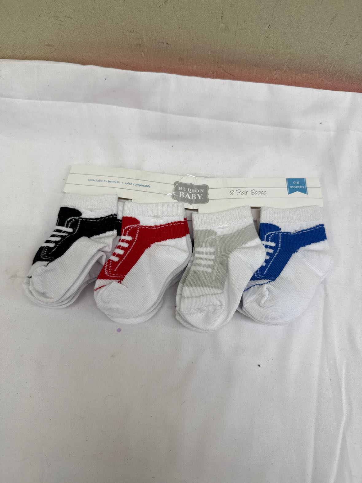Hudson Kids' Size 0-6 Months White Socks