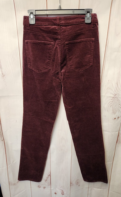 Talbots Women's Size 2 Purple Corduroy Straight Leg Pants