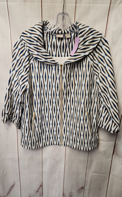 Zenergy - Chico's Women's Size 1 = US M White & Blue Jacket