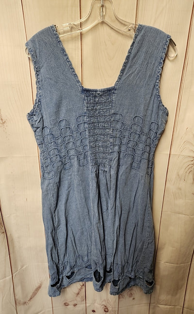 Cotton Collections Women's Size XXL Blue Dress