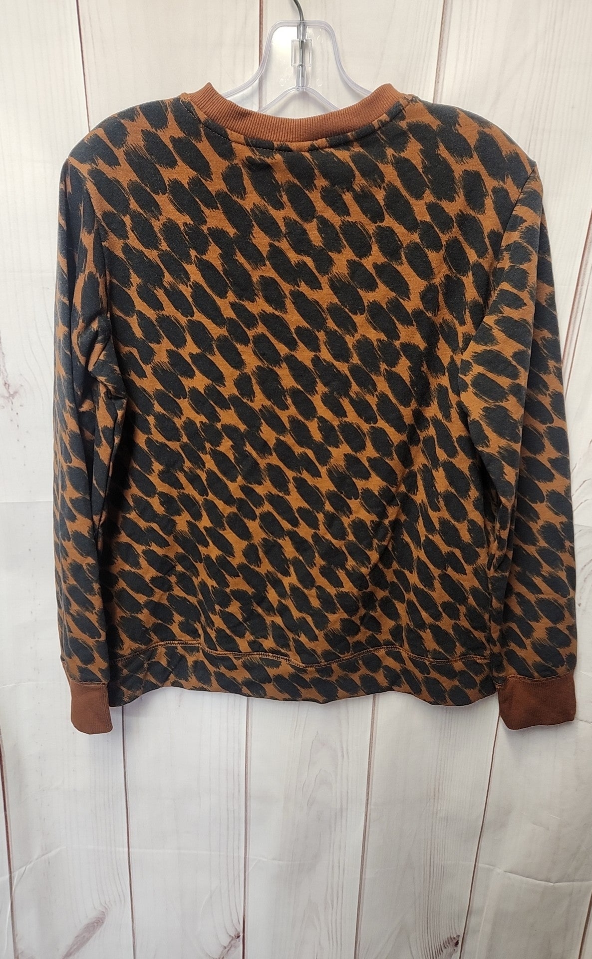 Stars Above Women's Size S Brown Animal Print Sweatshirt