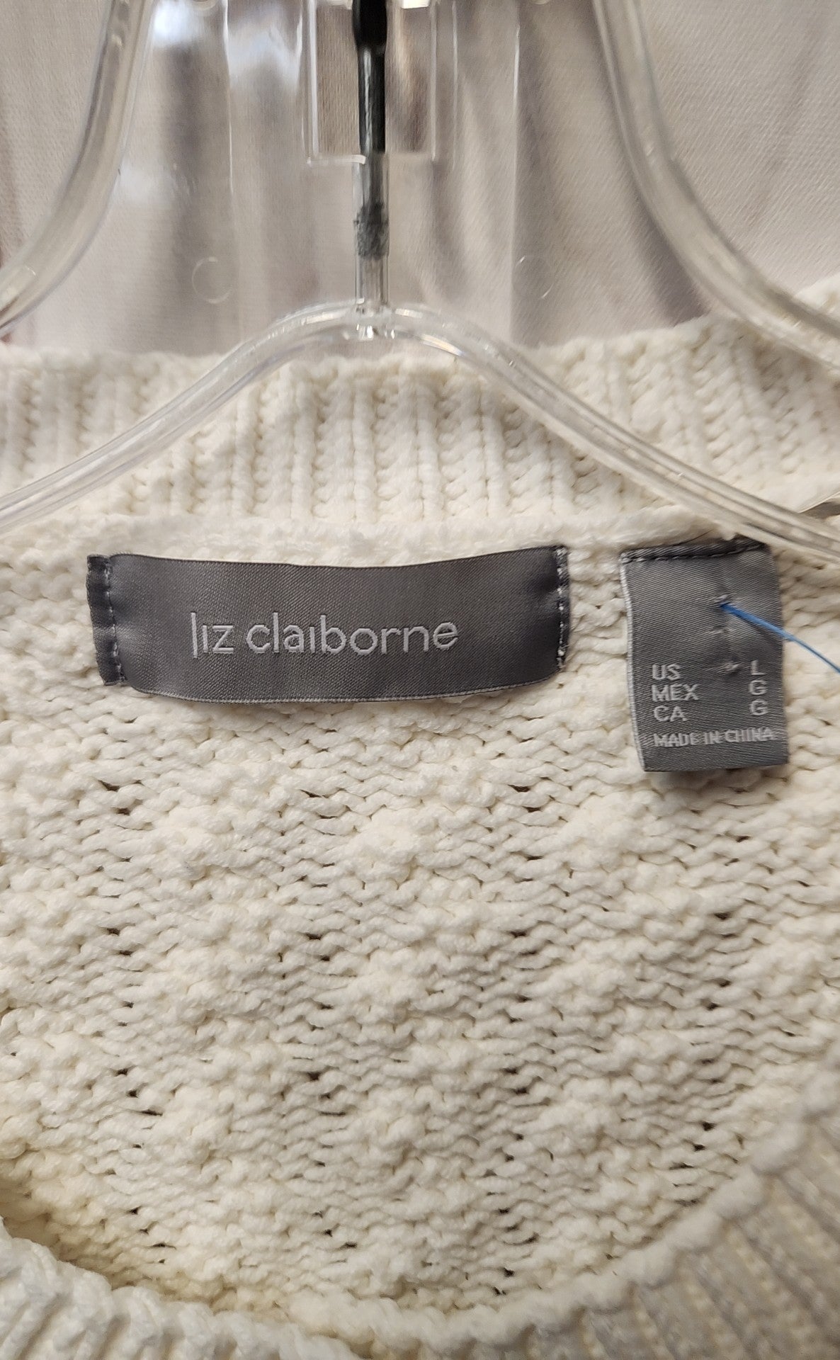 Liz Claiborne Women's Size L White Cardigan