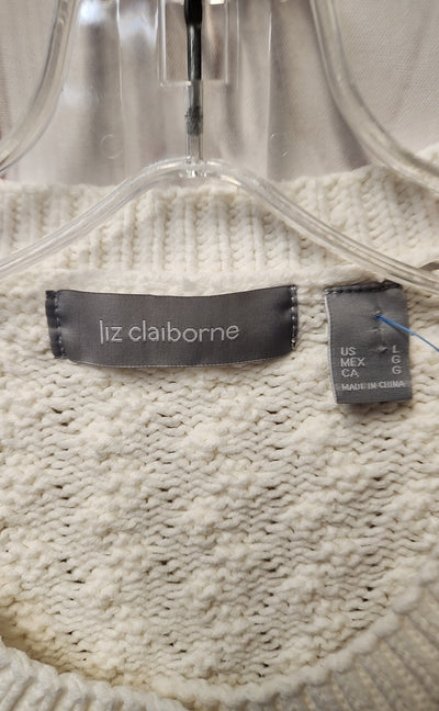 Liz Claiborne Women's Size L White Cardigan