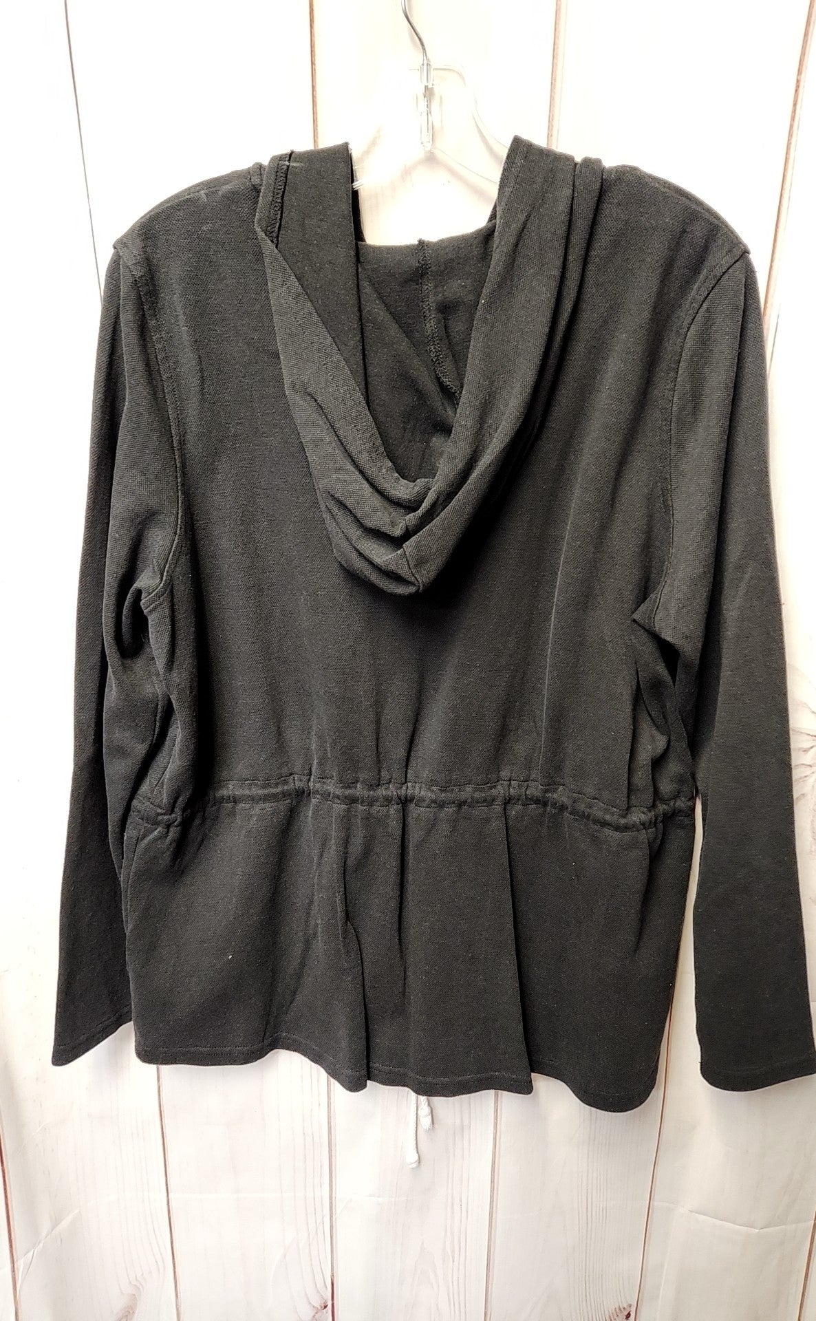 Belle by Kim Gravel Women's Size L Black Full Zip Hooded Sweatshirt