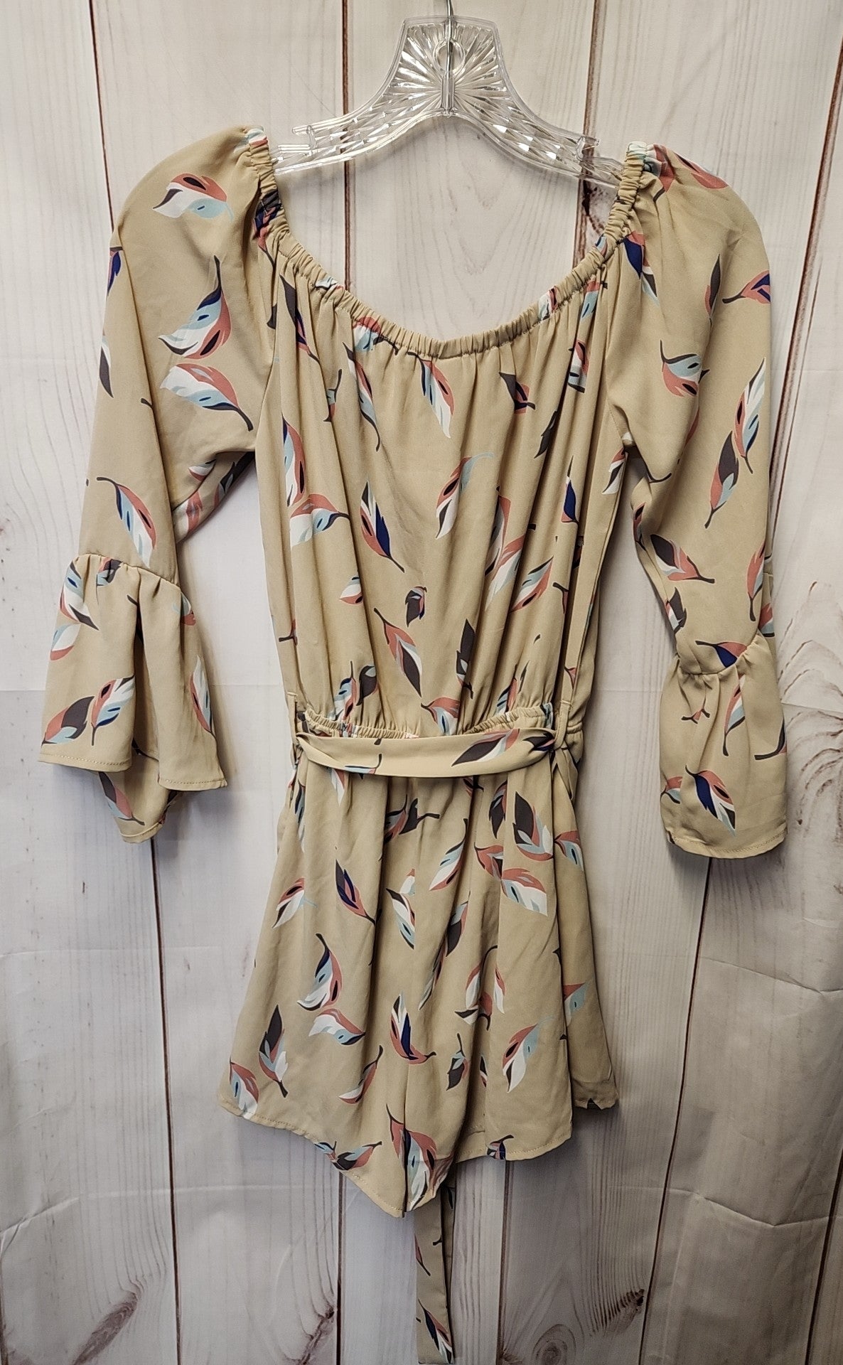 Design Lab Women's Size S Beige Romper