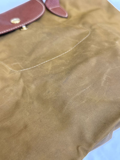 Longchamp  Le Pliage Brown Tote Bag AS IS - marks on outside & inside of bag