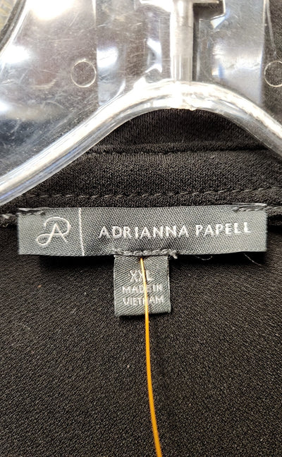 Adrianna Papell Women's Size XXL Black Long Sleeve Top