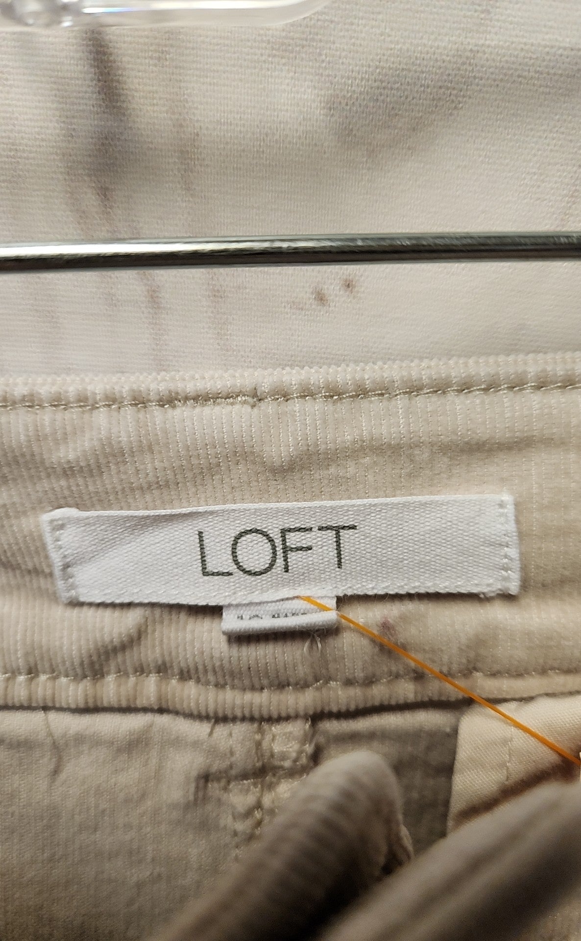 Loft Women's Size 10 Beige Corduroy Pants The Palmer Wide Leg