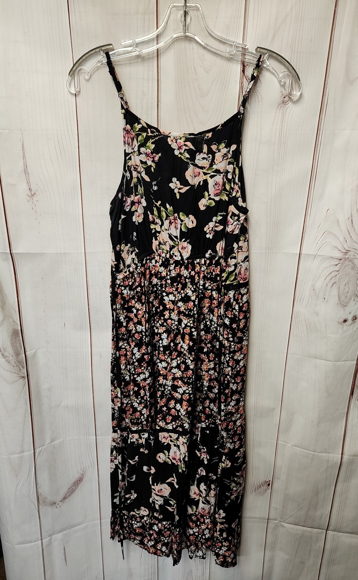 NWT BOG Collective Women's Size S Black Floral Dress
