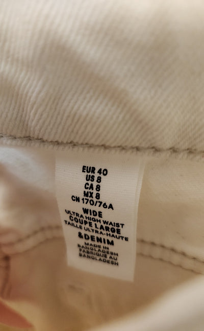 &Denim Women's Size 29 (7-8) White Jeans