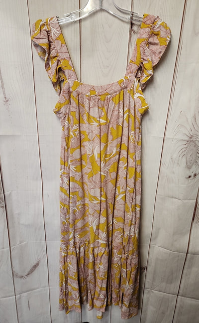 Knox Rose Women's Size S Yellow Floral Dress