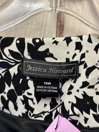 Jessica Howard Women's Size 16 Black & White Dress