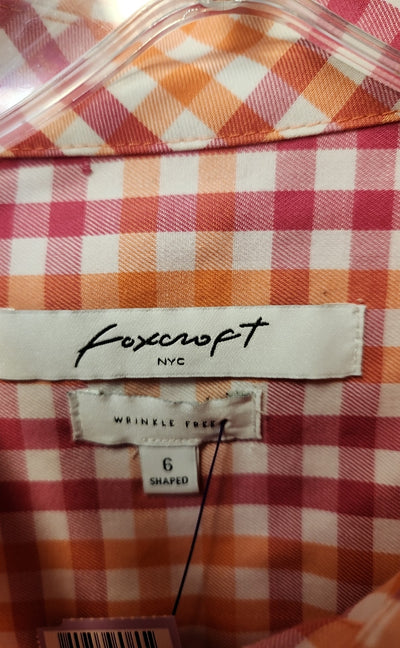 Foxcroft Women's Size 6 Pink 3/4 Sleeve Top