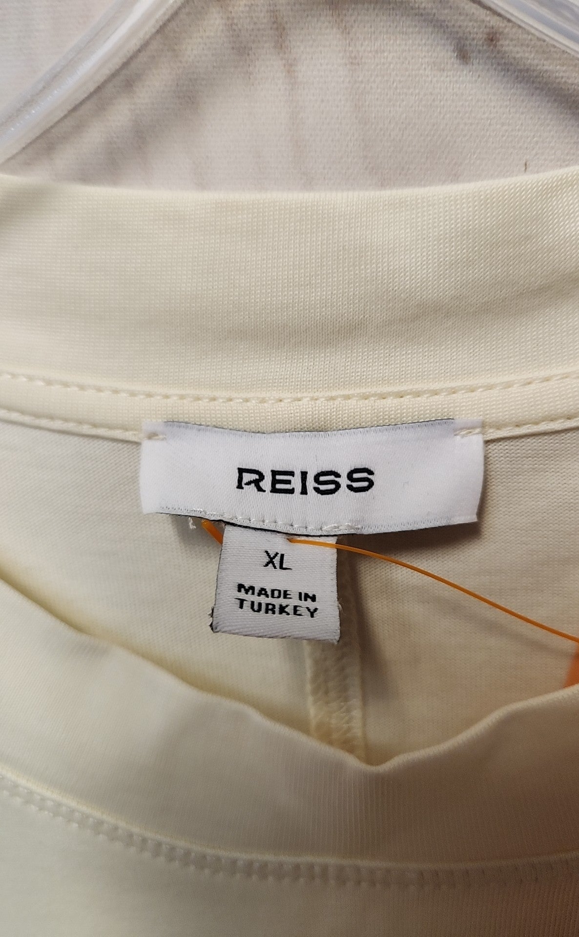 Reiss Women's Size XL White Short Sleeve Top