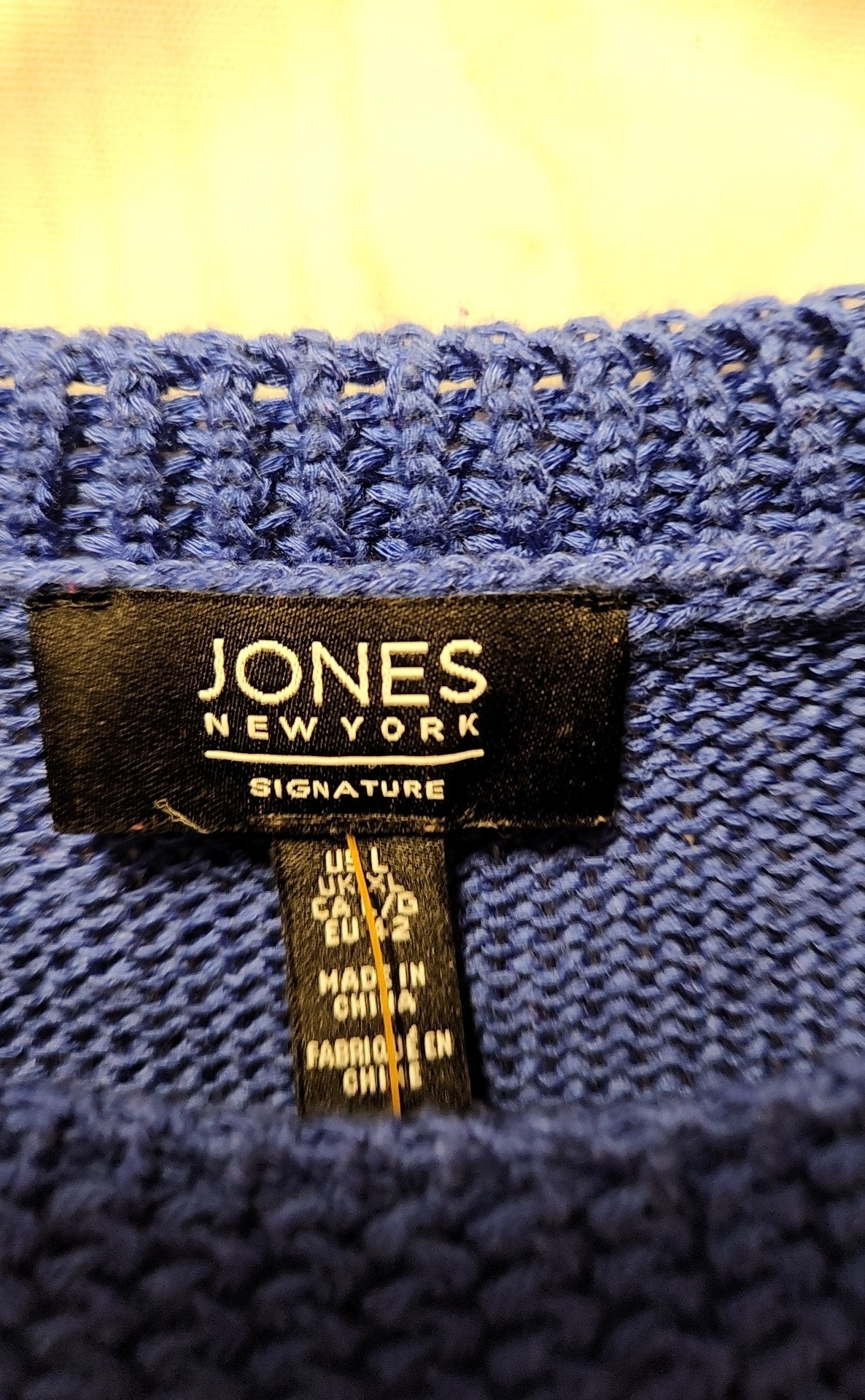 Jones New York Women's Size L Blue Sweater