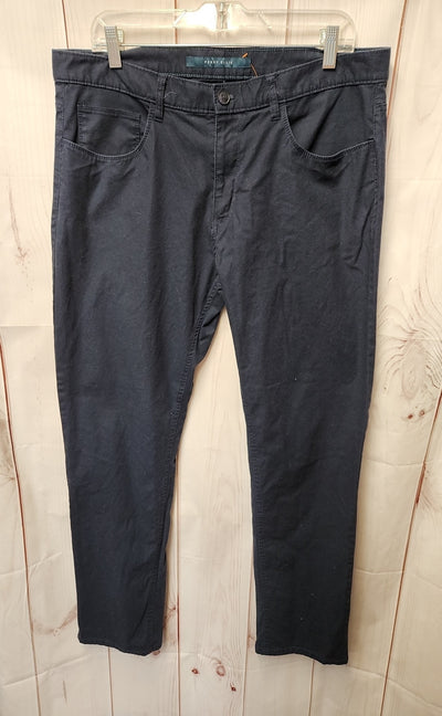Perry Ellis Men's Size 36x32 Navy Pants Slim Fit Stretch